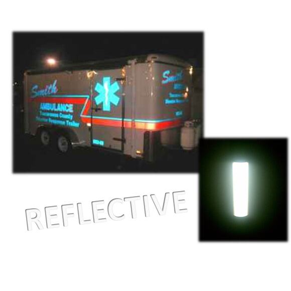 NIKKALITE White Engineer Grade Reflective Graphic Vinyl Tape 4" x 9" Sheet - Picture 5 of 6